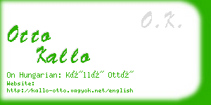 otto kallo business card
